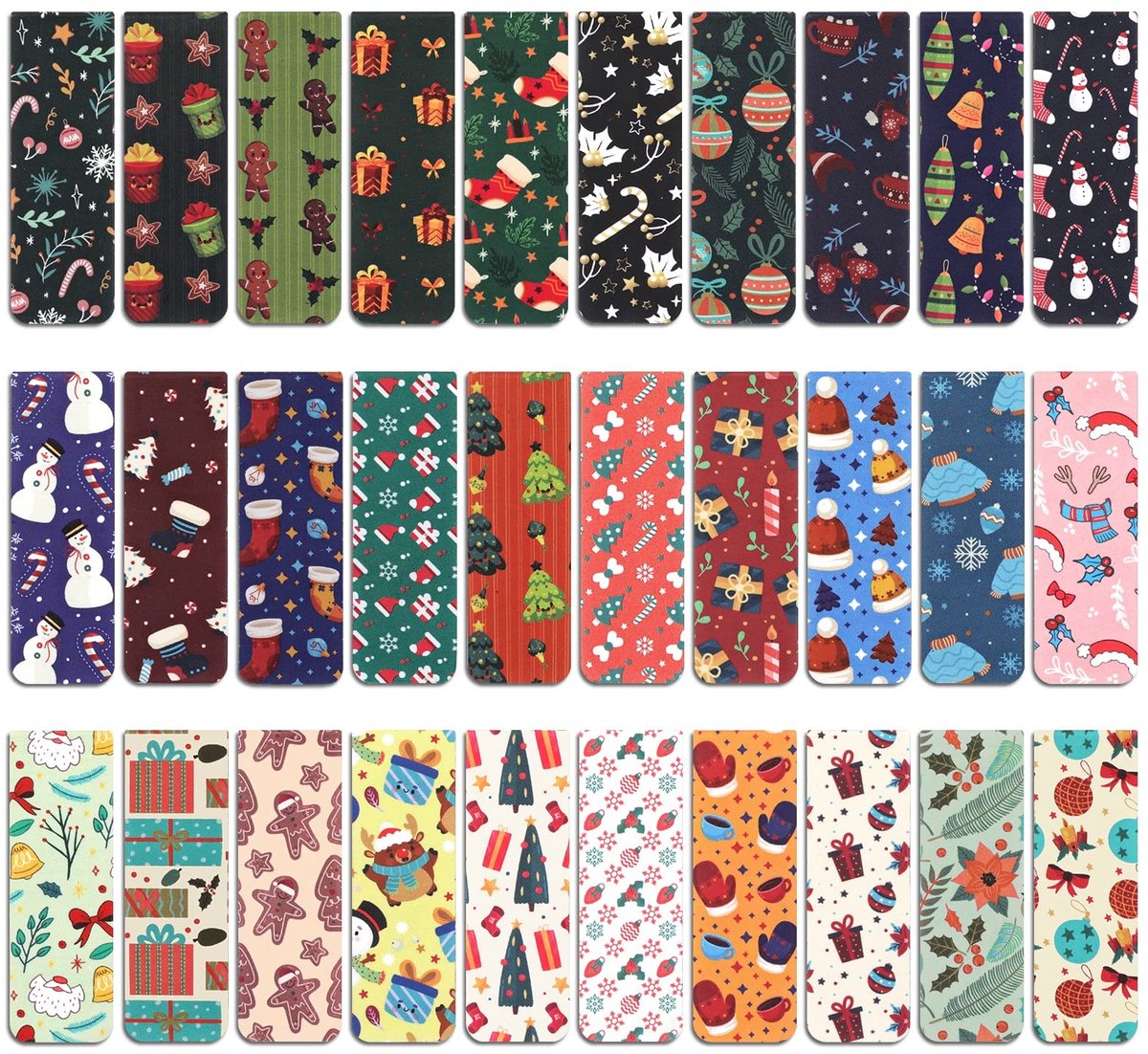 Dailygoods- Boekenleggers 30 Stuks - Magnetische Bladwijzers - Dubbelzijdige Kleurrijke Markeringen - Leesaccessoires - 6 x 2 cm - Voor Thuis/School/Kantoor