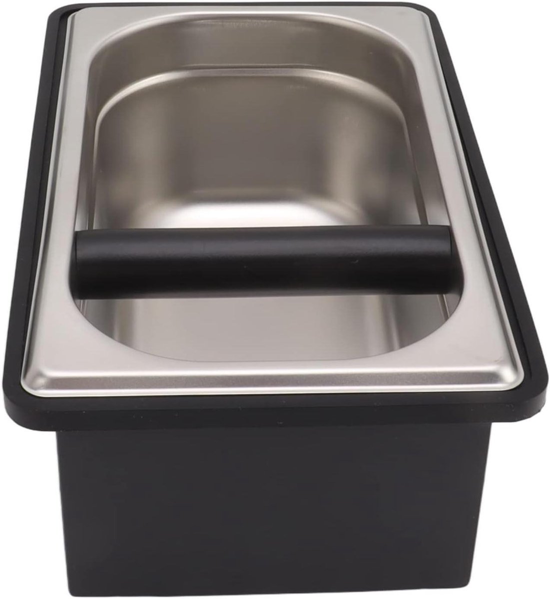 Tik op Koffie Knockbox Roestvrij Staal Espresso Container voor Koffiedik met Kloppende Bar en Antislip Barista Accessoires L