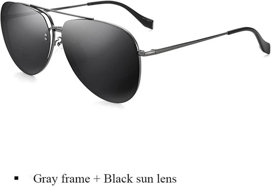 Zonnebril Clip-on - Magnetische Bril - Bescherming Tegen Zon - Gepolariseerde Glazen - Groot Frame - Zwart — afbeelding 4