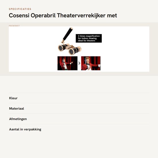Dailygoods- Opernglas Compact - Inklapbare Handgreep - Lichtgewicht - Vintage - Theaterverrekijker - Duurzaam Ontwerp - Verrekijker van Dailygoods — afbeelding 3