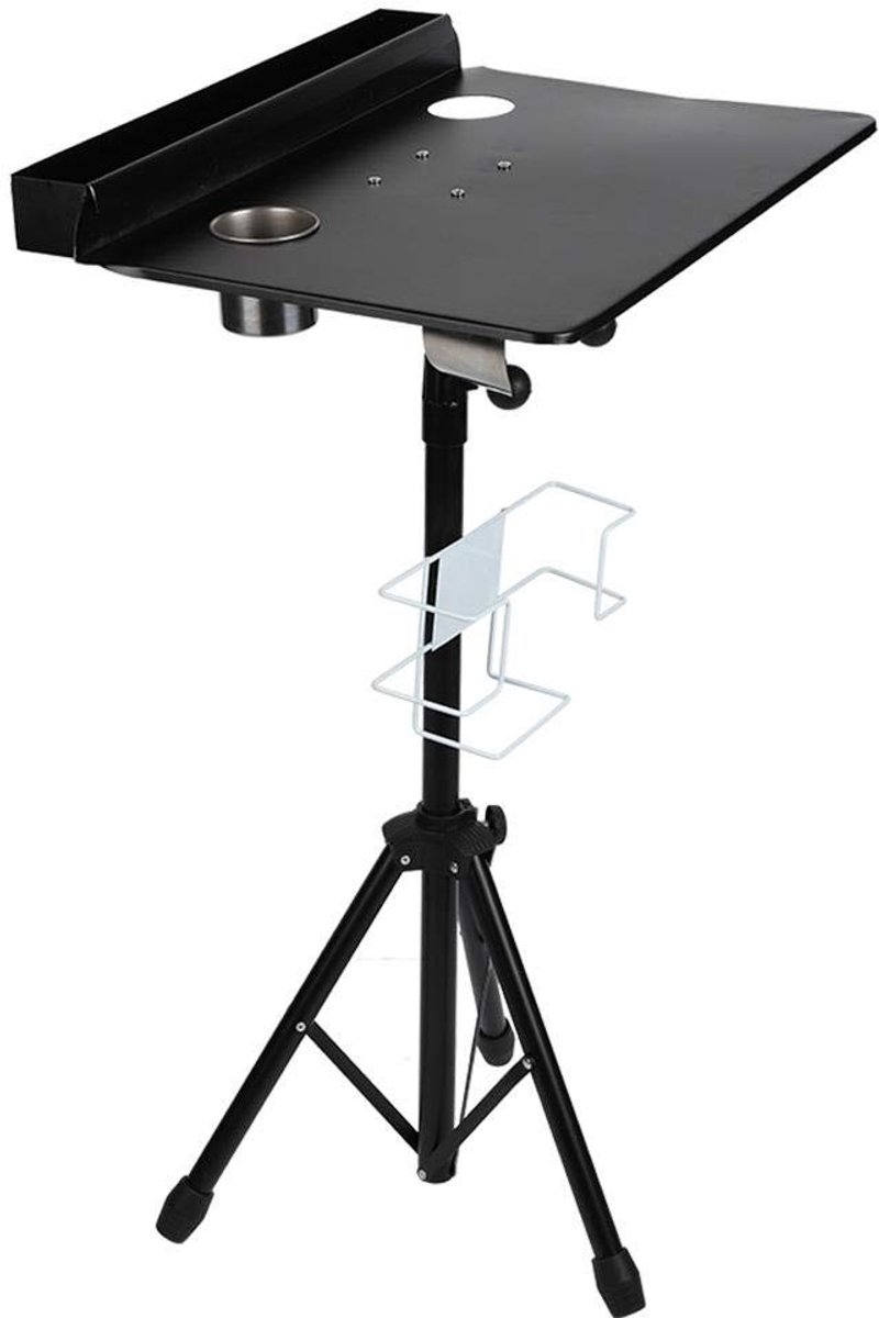 Dailygoods- Tattoo-werktafel afneembaar - verstelbare hoogte 61-106,9 cm - lichtgewicht - stabiele statiefvoet - papieren handdoekhouder - draagbaar ontwerp - Tattoo Tafel