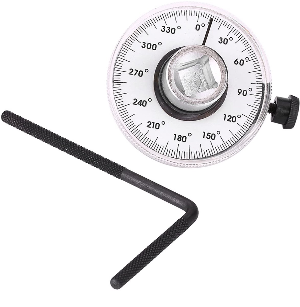 Dailygoods- Hoekmomentmeter Verstelbaar - 1/2 Inch Aandrijfhoek - Torsiesleutel - 360 Graden Schaal - Nauwkeurige Meting - Flexibele Arm - Torsiemeter