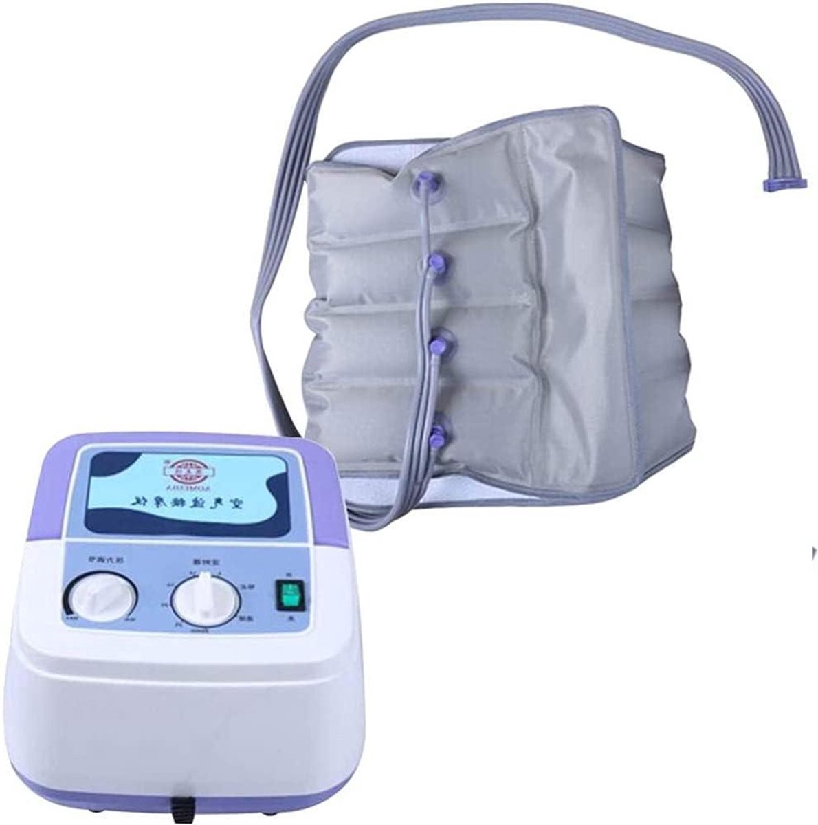 Luchtcompressie Massager - Bloedsomloop Stimulator - Spierontspanning Herstel - Stille Compressor - 0-30 Min Timer - Grijs