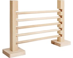 Houten springbalk voor konijnen met verstelbare hoogte