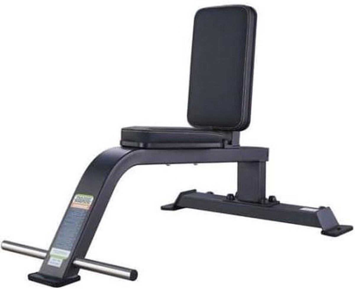 Halterbank - Fitnessbank - Thuis trainen - Stabiele staalconstructie - 115 x 76 cm - Zwart