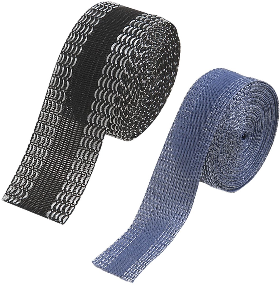 Dailygoody - Strijkband - Zelfklevende zoomstrijkband - 10 m + 3 m - Zwart en blauw - Naadloos plakband voor kleding - Geschikt voor jeans en rokken