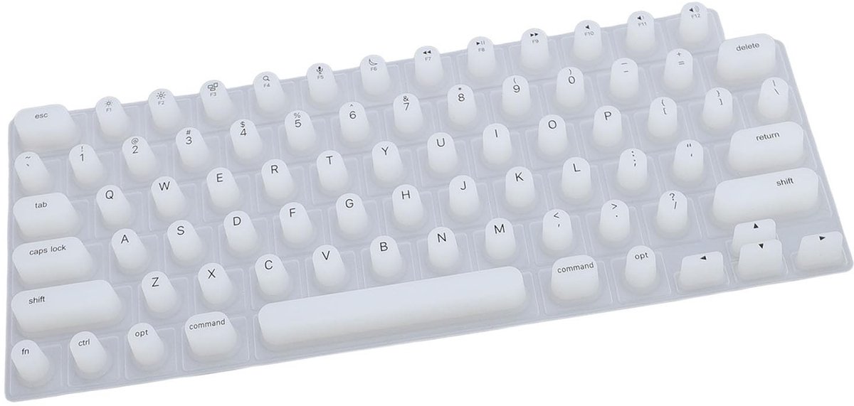 Dailygoods- Toetsenbordomslag voor Lange Nagels - Silicone Toetsenbordbedekking - Verhoogde Nagelafdekking - Comfortabel Typen - Geschikt voor Pro/Air 14/16/13/15 - Keyboard Cover