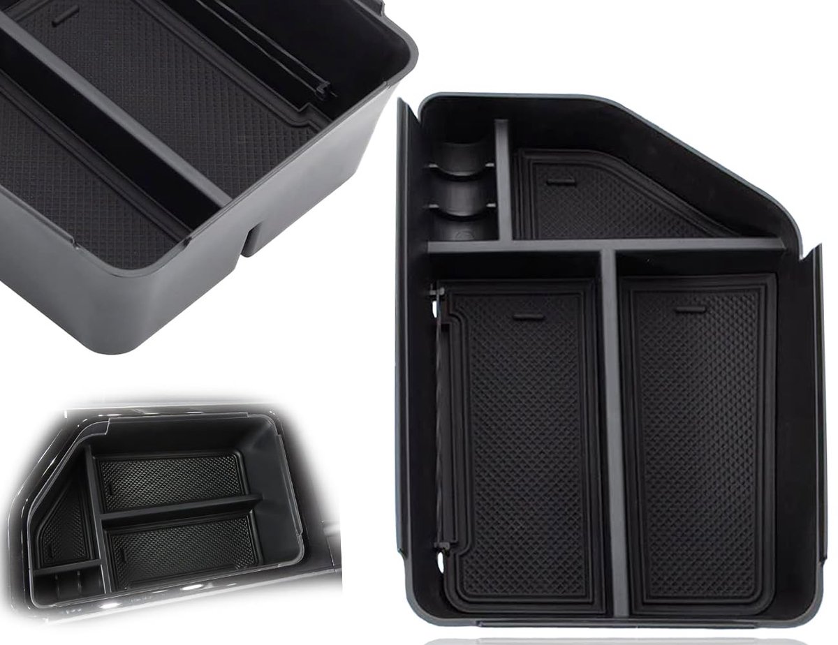 Dailygoods- Opbergbox voor Middenconsole - Organizer - Tray - Compatibel met Kia EV6 - Hoogwaardig ABS - Perfecte Pasvorm - Opbergdoos