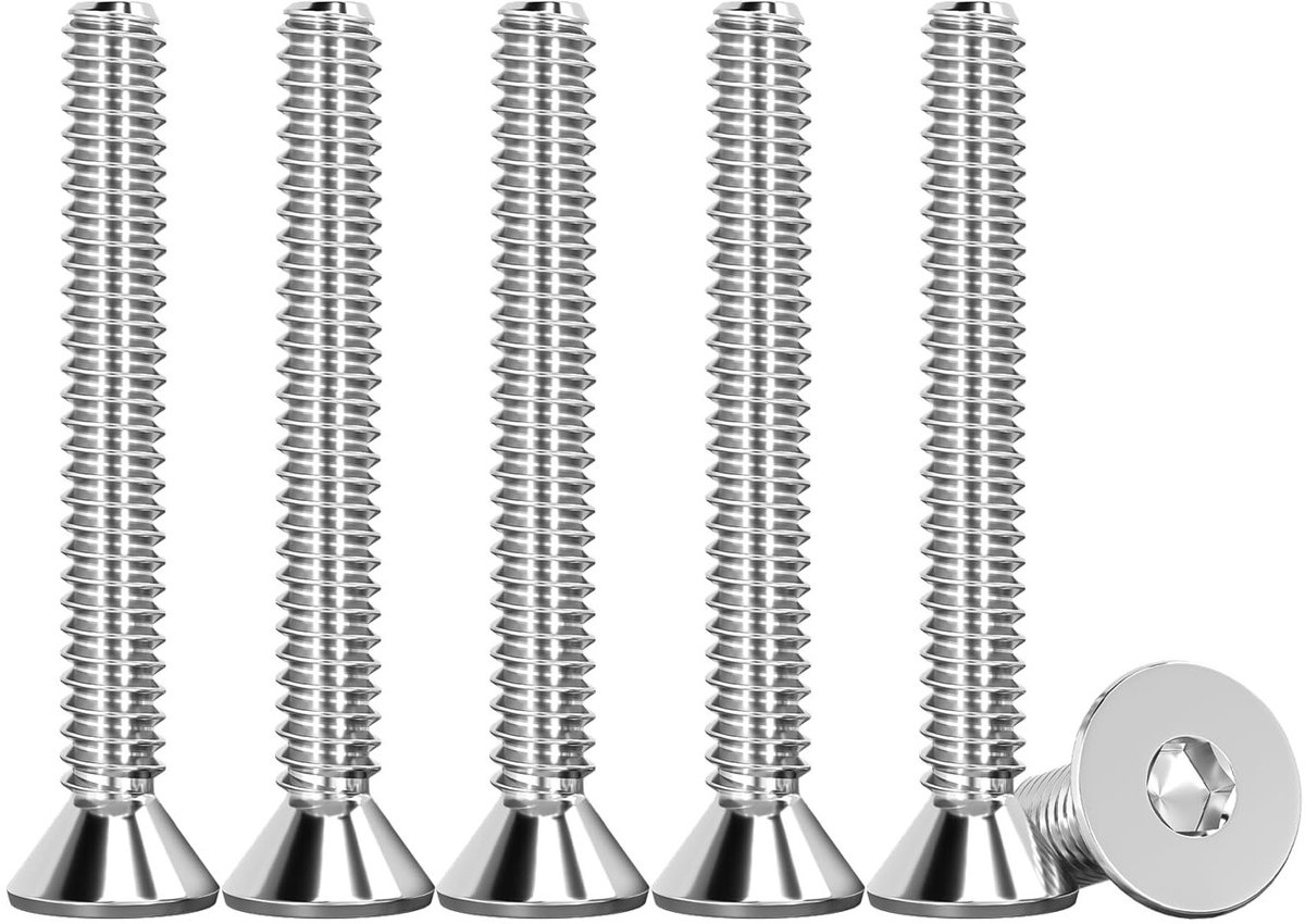 Roestvrijstalen verzonken schroeven DIN 7991 / ISO 10642, M3x30, A2 V2A, voor duurzame bevestiging