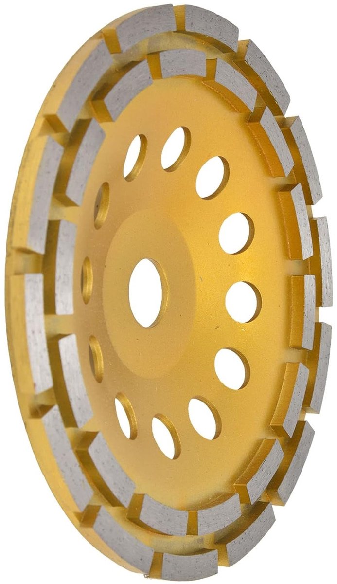 Dubbele Rijen Diamant Slijpschijf voor Beton, Graniet, Steen en Marmer - 180mm Snij- en Schuurdisc