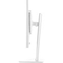 Wit 27-inch iiyama ProLite monitor met een verstelbare standaard, gezien vanaf de zijkant.