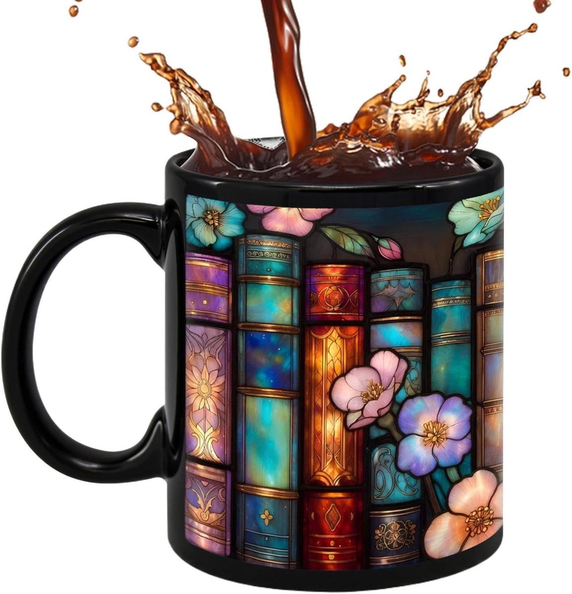 Keramische Mok - Theekop Handvat - Creatief Ontwerp - Boekesthetiek - 330 ml - Uniek