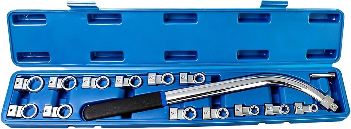 Serpentine riem gereedschap - Spansleutel set - Motoronderhoud - Verstelbare spanning - 49 cm lengte - Zwart