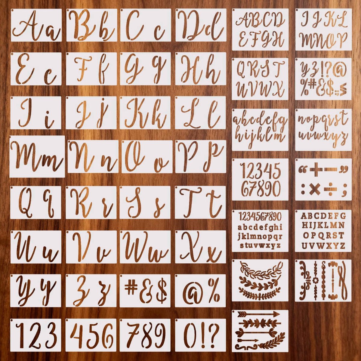 Dailygoods - Set van 45 Herbruikbare Schildersjablonen voor Creatief Knutselen