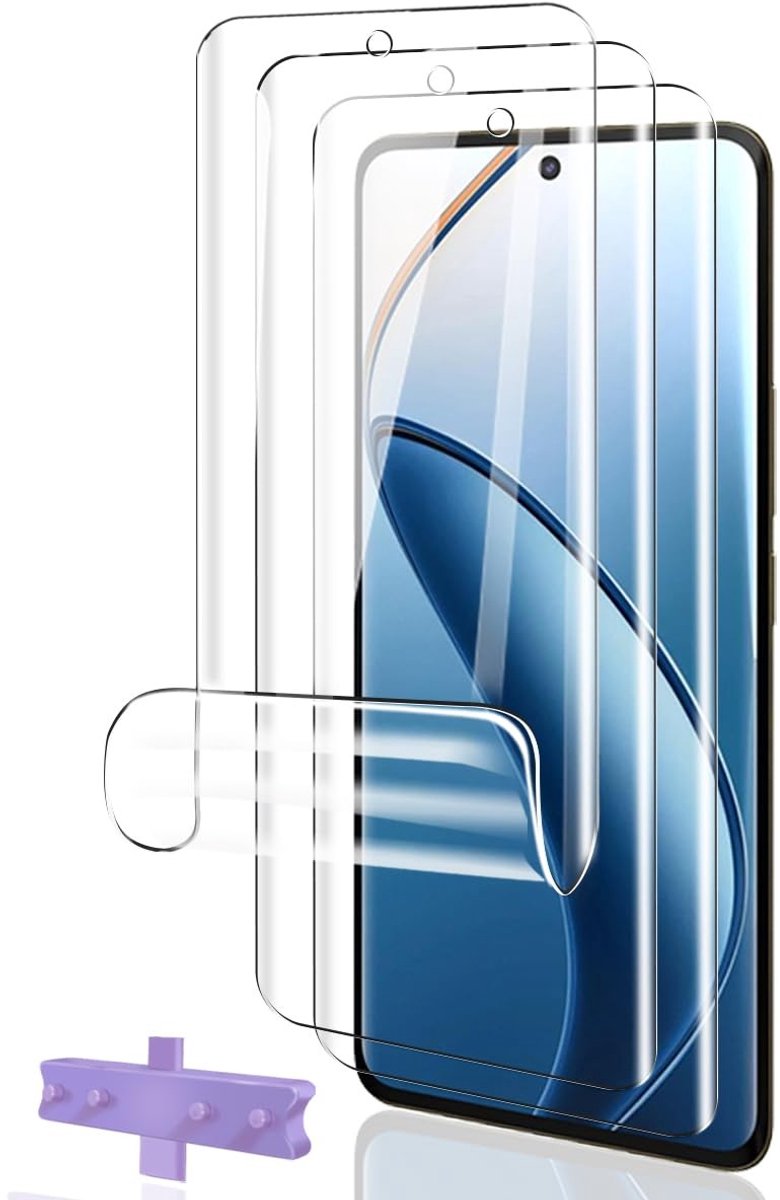 Dailygoods - Displaybeschermfolie voor Realme 12 Pro, 3 Stuks TPU-Folie