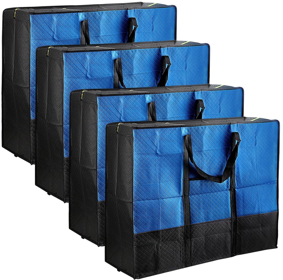 Dailygoods - Set van 4 Extra Grote Verhuiszakken met Rits voor Organisatie