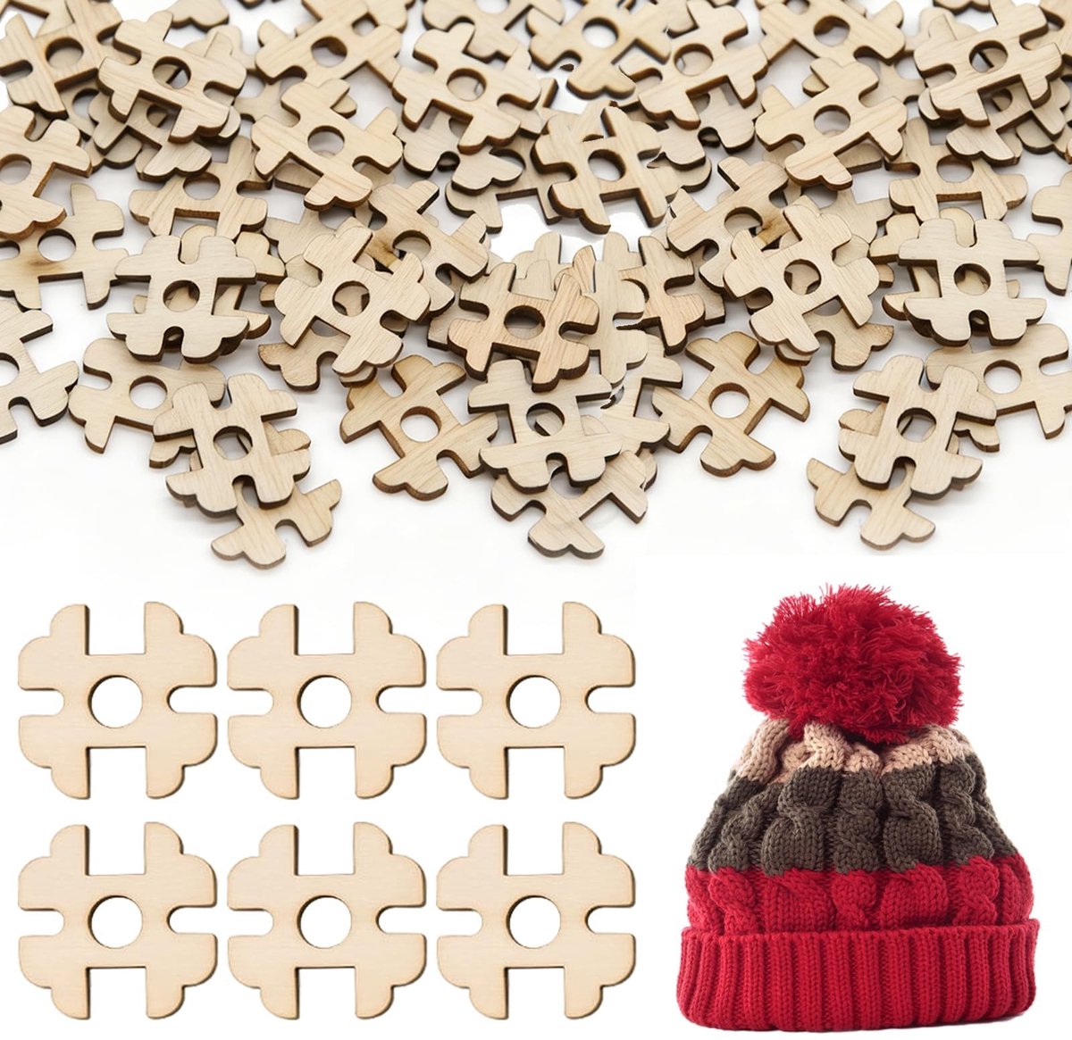 Dailygoods - Cosensi - Dailygoods - 100 Stuks Pomponknopen voor Handwerk en Haakprojecten