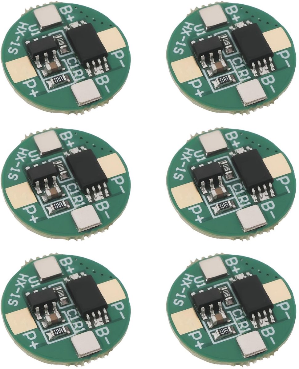 Dailygoods - Set van 6 PCM BMS Batterij Bescherming Boards voor 18650 Batterijen
