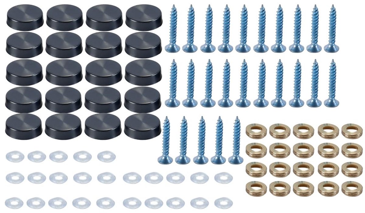 Dailygoods - 20-Pack Schroefdoppen van Massief Messing voor Meubelbevestiging