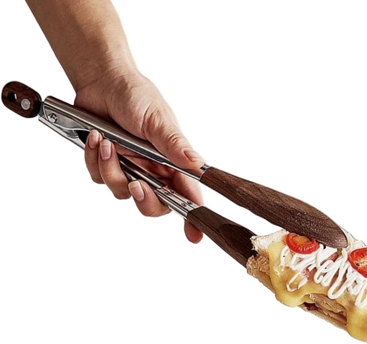Keukenpincet - Kooktang - Eten Serveren - Antislip Houten Handvat - 30 cm - Niet gespecificeerd