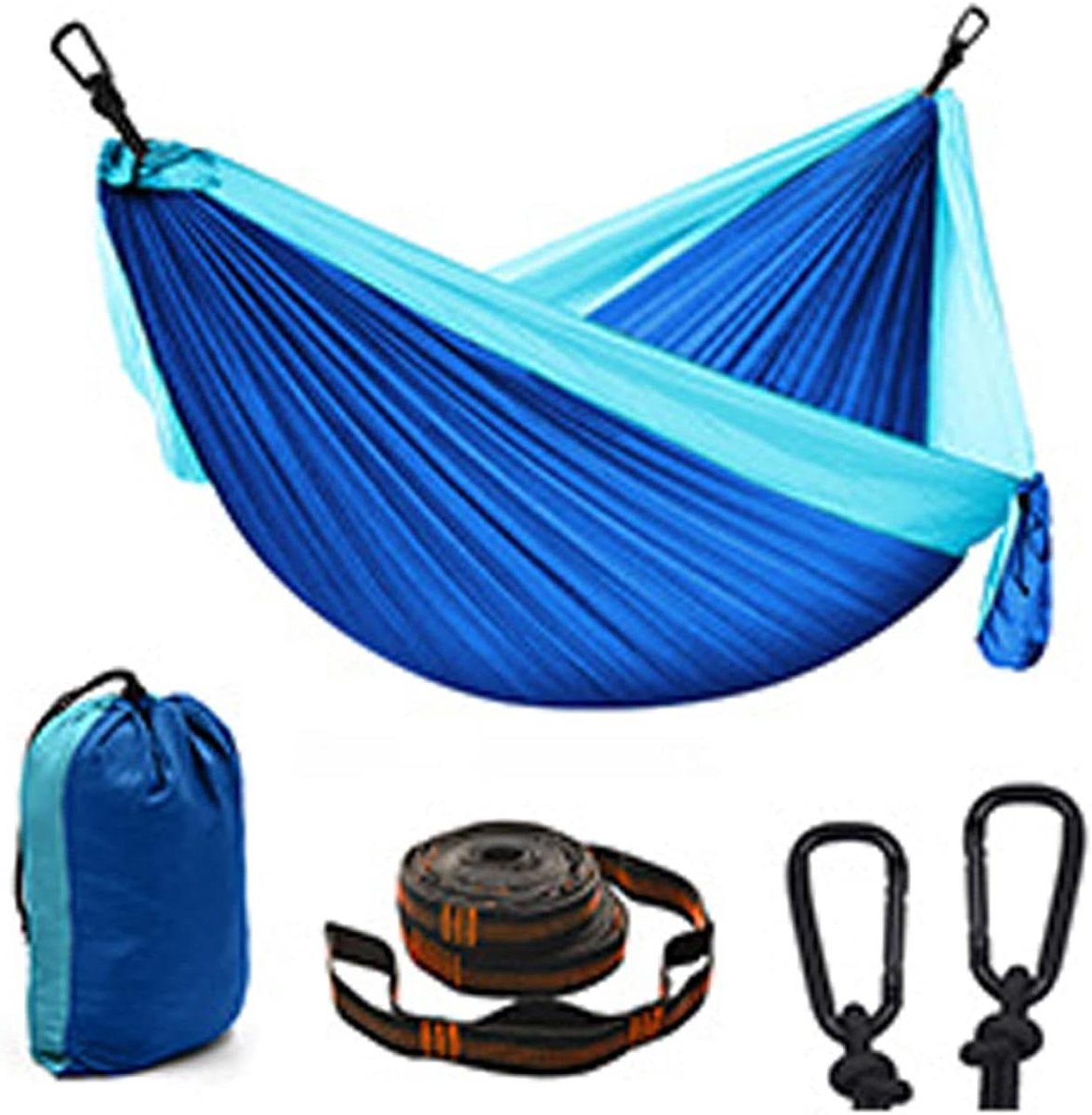 Hangmat voor 2 - Kampeerhangmat Outdoor - Ontspannen in de natuur - Super lichtgewicht materiaal - 320x200cm - Groen