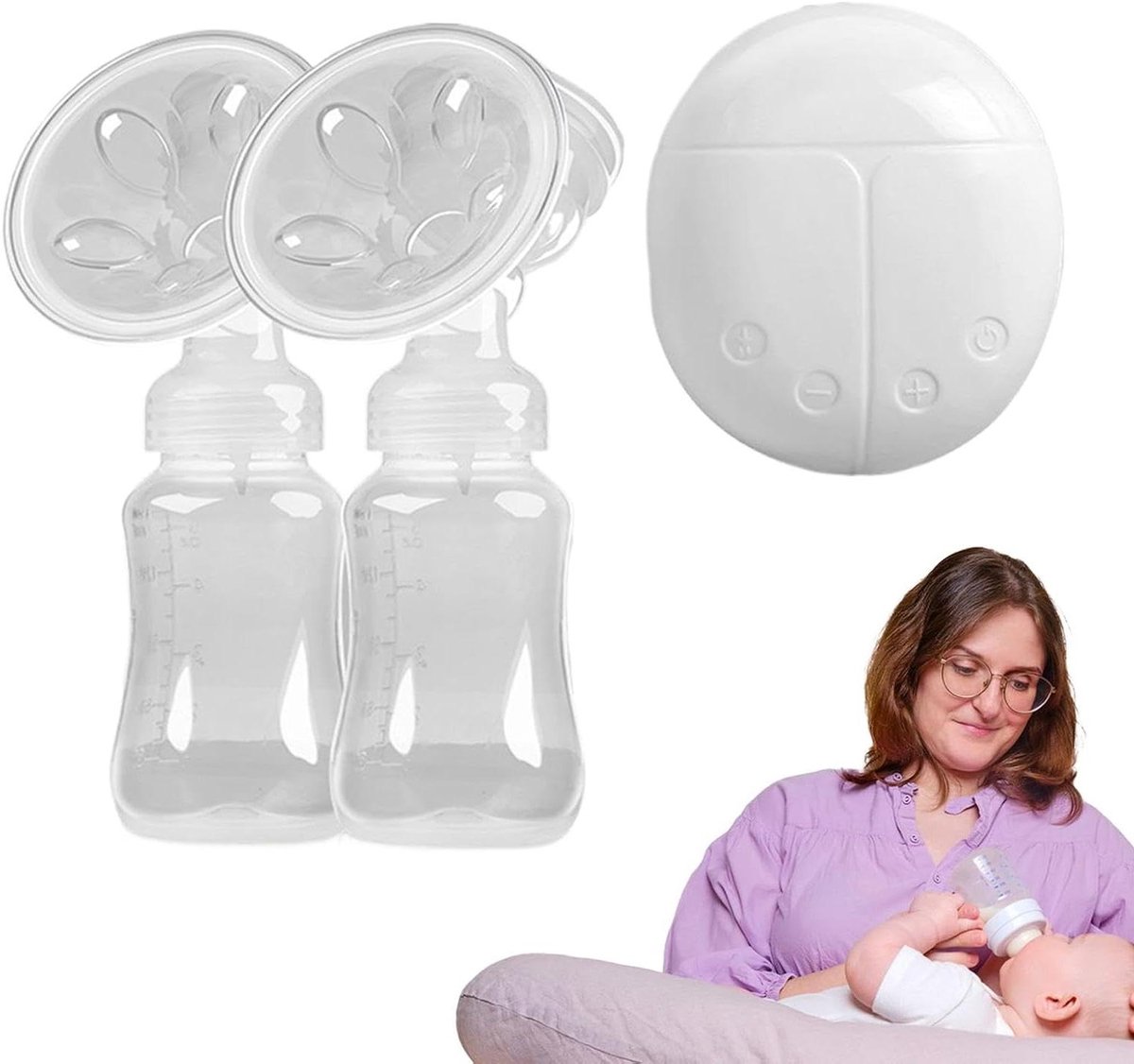 Elektrische Borstkolf - Draagbare Pomp - Comfortabel Kolven - Handsfree Ontwerp - 300 ml - Wit