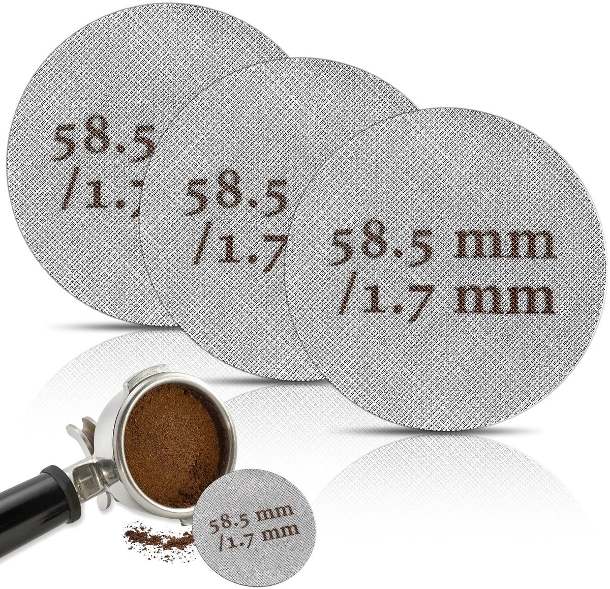 Dailygoods - Set van 3 Herbruikbare Koffiefilters van Roestvrij Staal voor Espresso