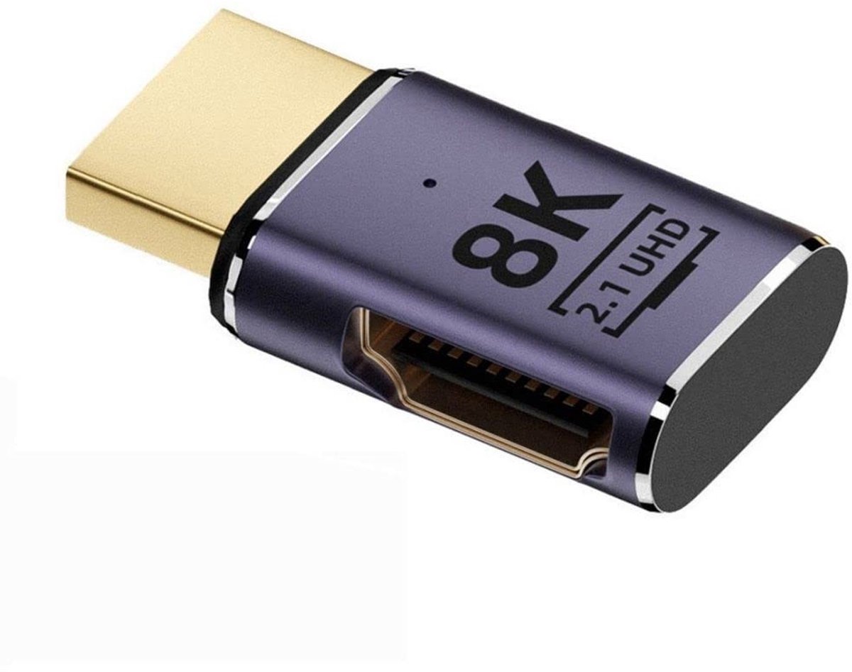Dailygoods - HDMI 2.1 Converter Adapter Mannelijk naar Vrouwelijk Rechte Links