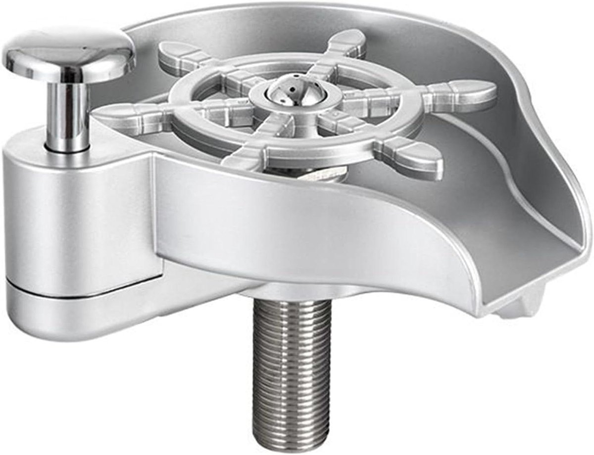 Keuken Cup Cleaner - Spoelspoelmachine - Snel Glazen Spoelen - Roestvrij Staal - 15x14x11 cm - Zilver