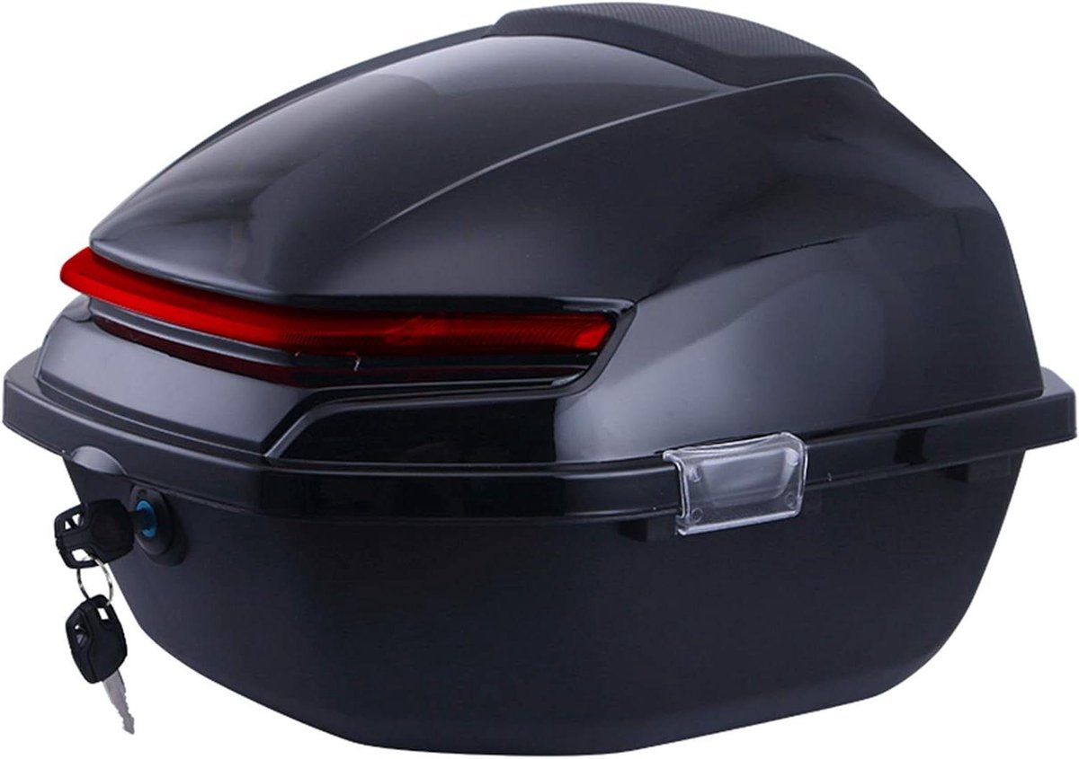 Motorfiets Koffer - Bagage Box - Reizen Opslag - Dubbele Gesp Sluiting - Grote Capaciteit - Zwart