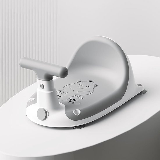 Baby Badstoel - Douche Krukje - Veilig Baden - Motorfiets Vorm - 37x27x21 cm - Grijs — afbeelding 2