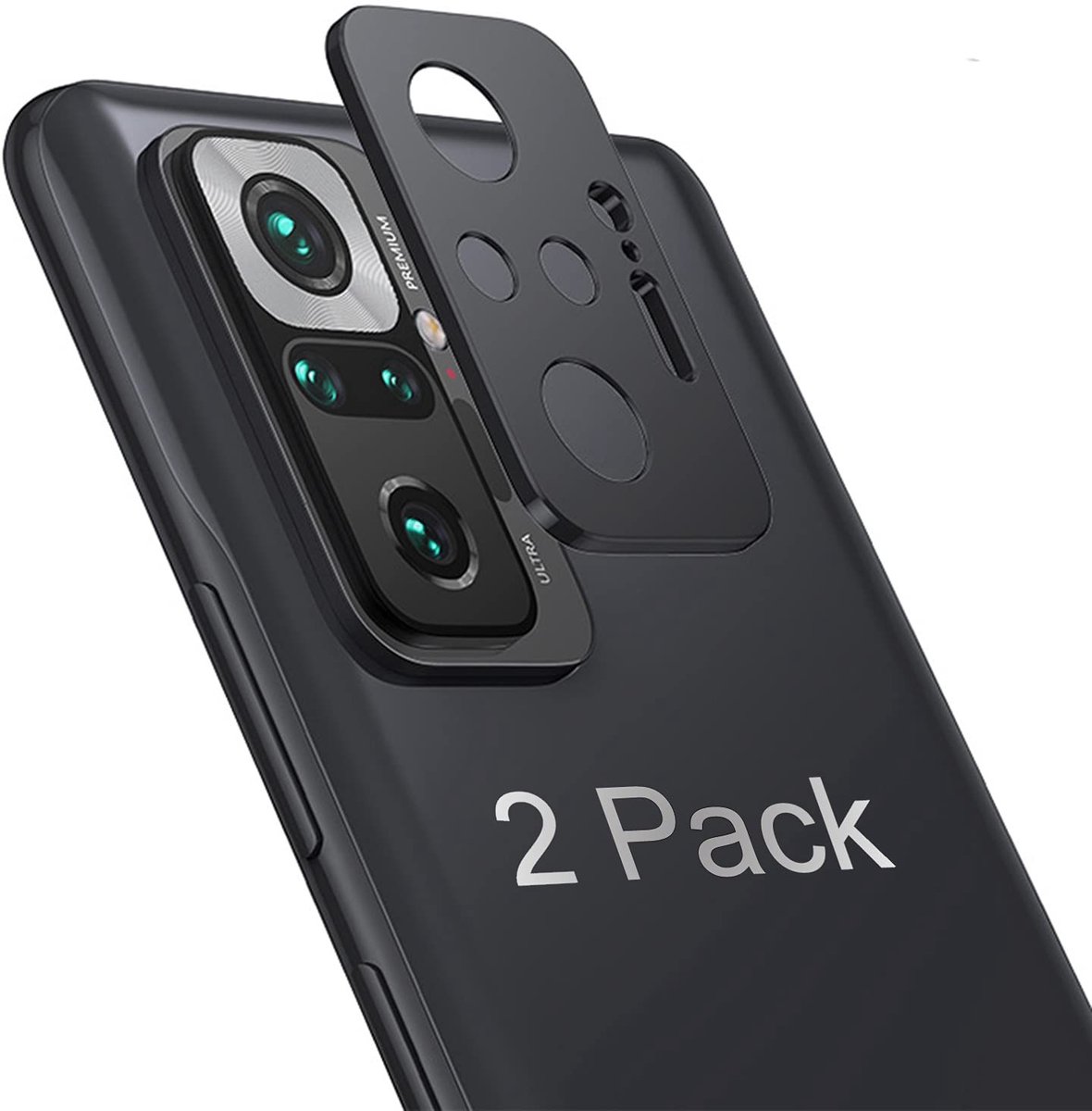 Cosensi - Dailygoods - Dailygoody - Cameralensbeschermer - Xiaomi Redmi Note 10 Pro - 360° bescherming - Zwart - Metaal - Bescherming tegen krassen en breken - Geschikt voor.