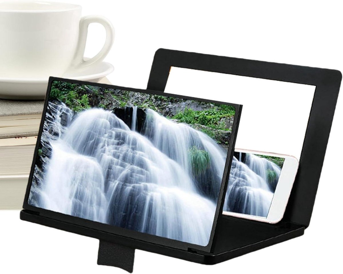 Telefoon Scherm Vergrootglas - Draagbare Projector - Films Kijken - Verstelbare Hoek - 30cm Scherm - Zwart