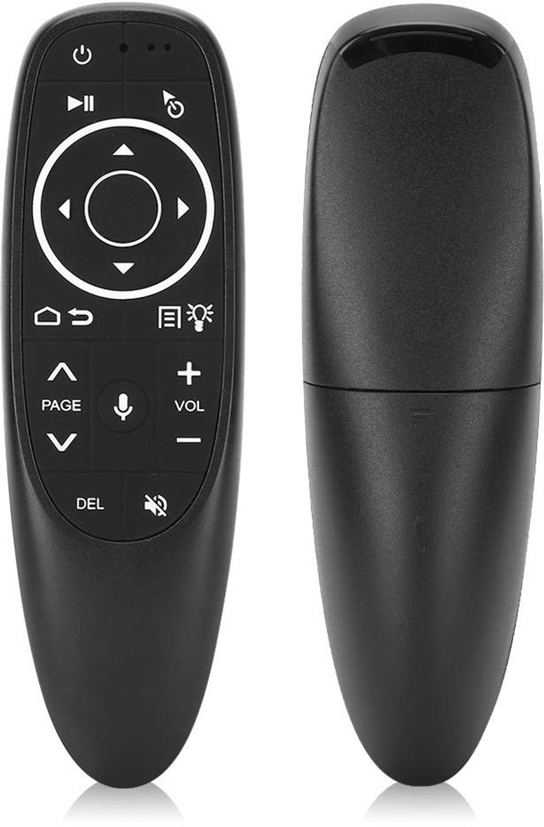 Innovra - Dailygoody - Draadloze Air Mouse - Slimme Stem Afstandsbediening - Wit Verlicht Ontwerp - Compatibel met Android en Windows - 2.4G USB Afstandsbe