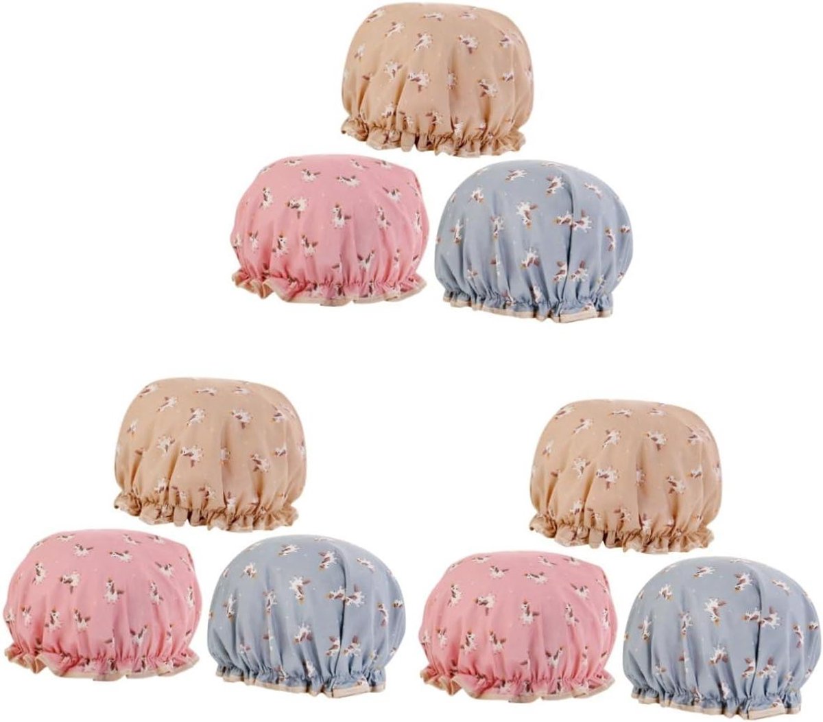 Douchekapjes Set - Badmutsen Wegwerp - Haar Beschermen - Dubbele Laag - 9 Stuks - Mix Kleuren
