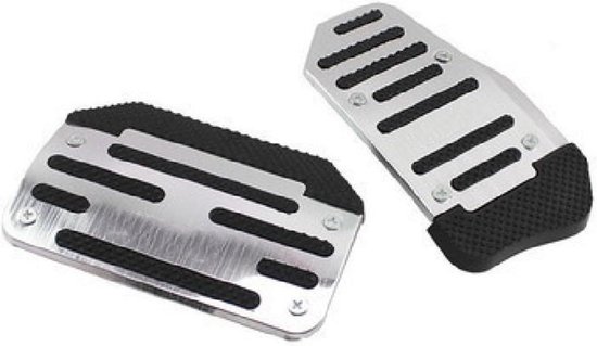 Auto Pedaalhoezen - Universele Set - Verbeterde Grip - Antislip Oppervlak - Automatische Transmissie - Zilver — afbeelding 2