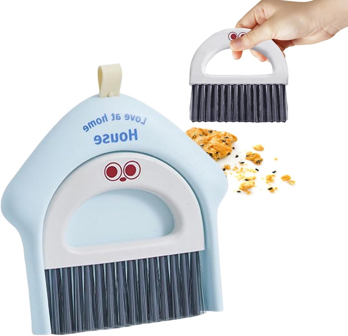 Bezem En Stofblik - Mini Schoonmaakset - Thuis Schoonmaken - Ruimtebesparend Ontwerp - Compact Formaat - Verschillende Kleuren