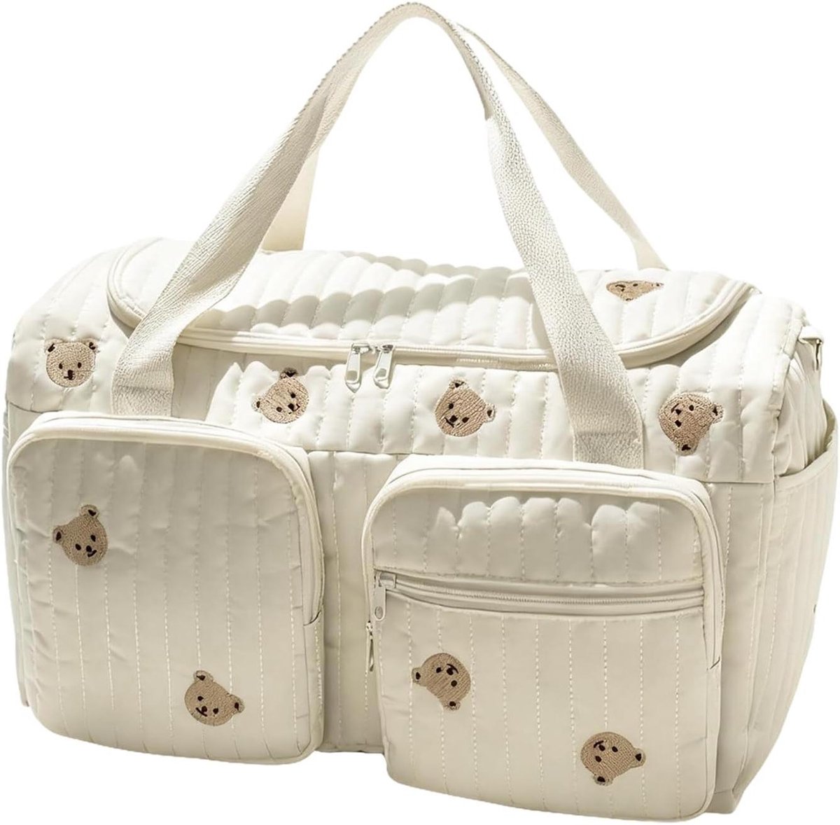 Luiertas - Draagtas Ouders - Baby Verzorgen - Schattig Beer Design - 48 x 26 cm - Bruin