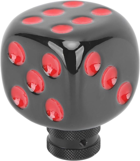 Schakelhendel Knop - Versnellingspook - Auto Interieur - Dobbelsteen Vorm - Universele Pasvorm - Zwart Rood — afbeelding 4