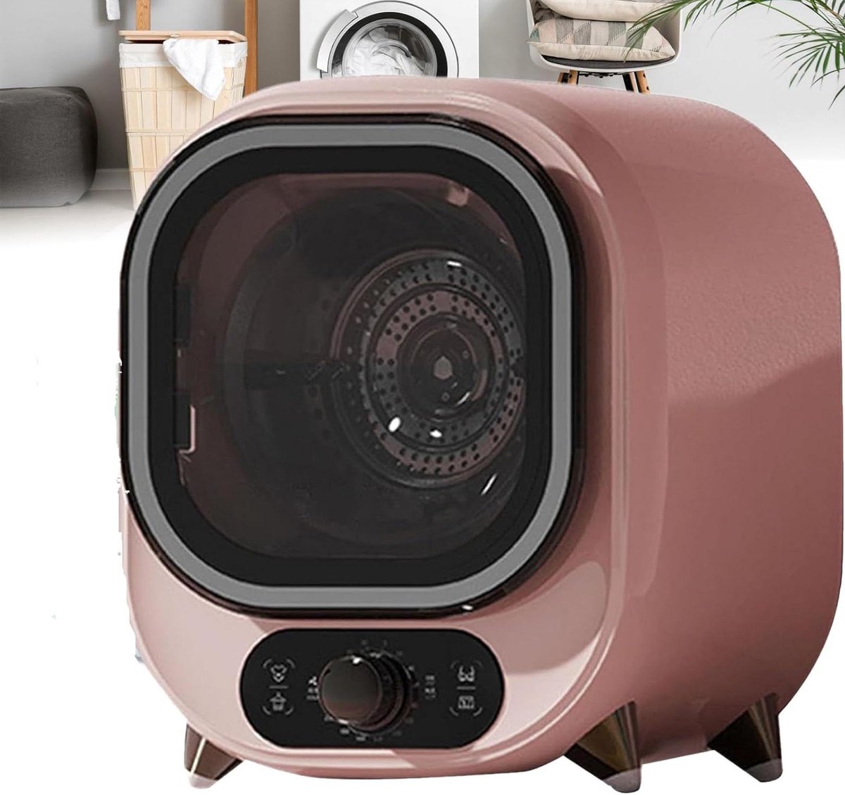 Draagbare Condensdroger Mini Wasdroger Snelle Kledingdroging Dubbele Temperatuur Sensor 08 kg Capaciteit Roestvrij Staal