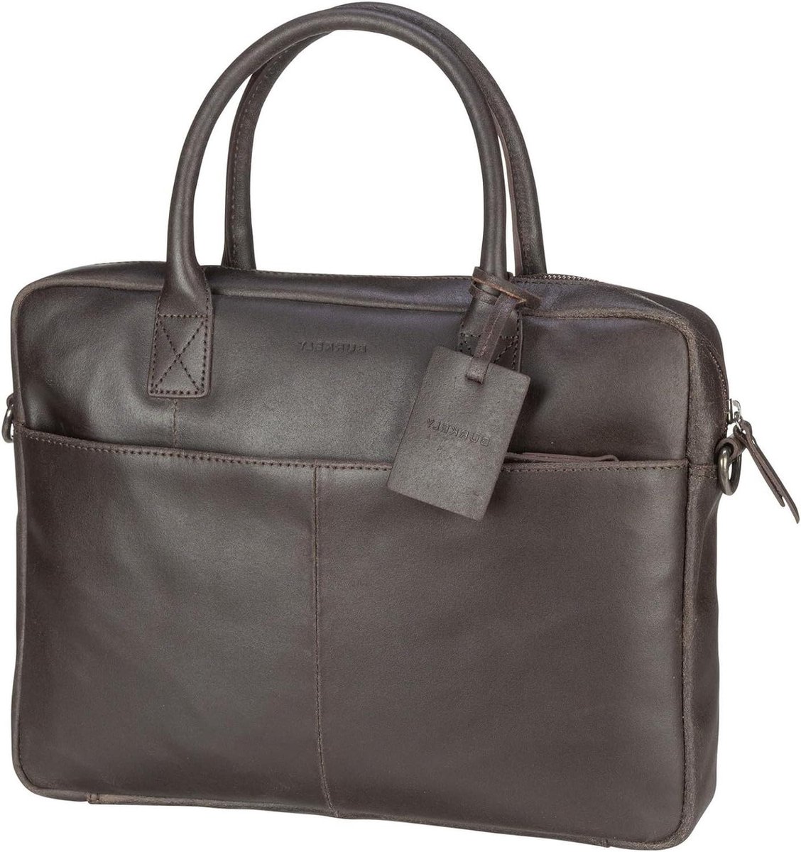 Laptoptas Leer - Aktetas Heren - Zakelijk Vervoer - Vakken Indeling - 37 cm - Bruin
