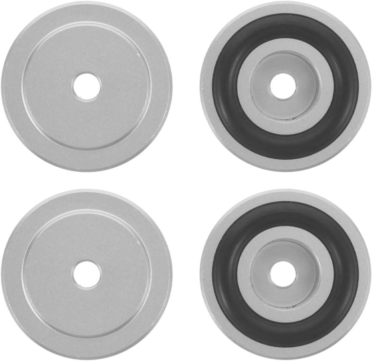 Snijplank Voetjes - Rubber Pootjes - Keuken Stabiliteit - Antislip Basis - 30x30x15 mm - Zilver