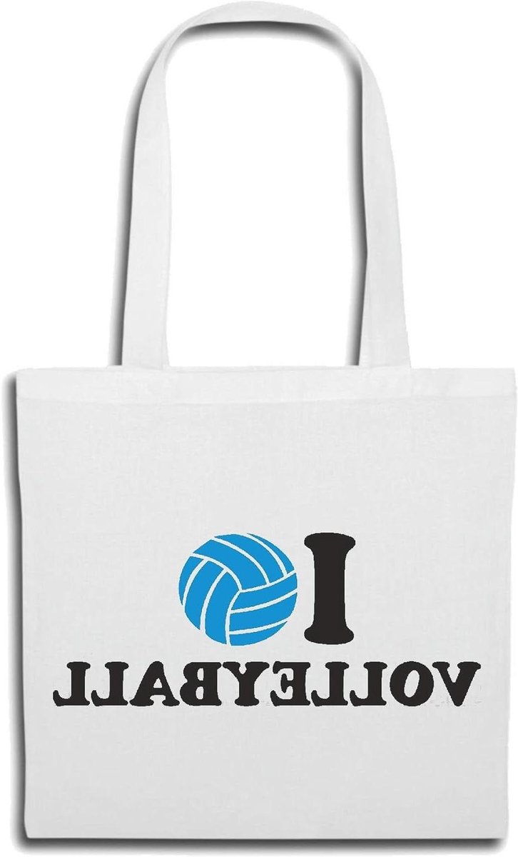 Schoudertas - Sporttas Gymtas - Vervoer Spullen - 100% Katoen - 38x42cm - Wit
