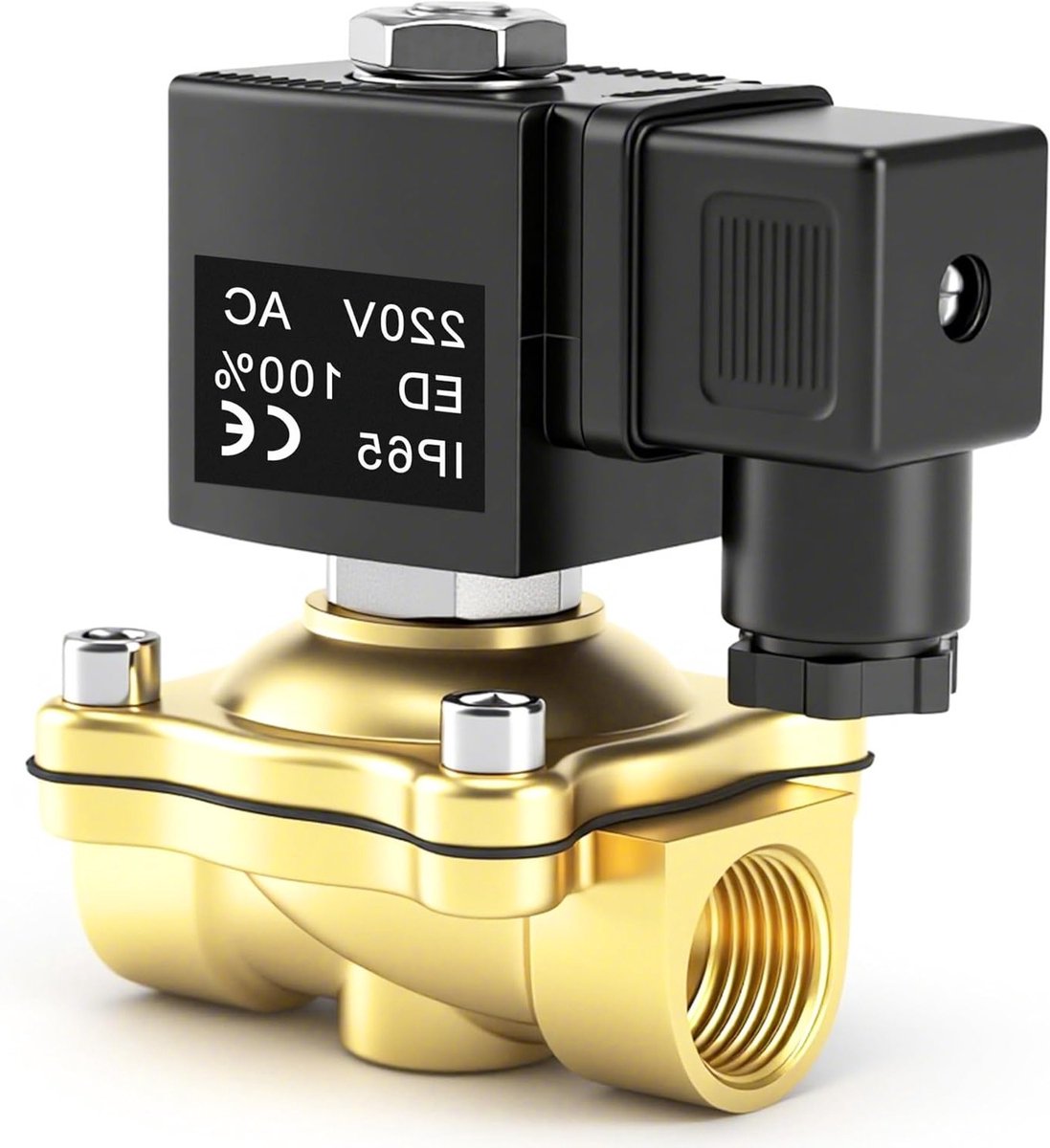 Solenoïde Ventiel 220V AC: 1/2 Inch Messing Ventiel voor Water, Lucht en Olie Distributie Systemen