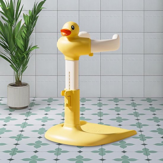 Babybad staande douche - Baby douchehulp - Comfortabel baden - Antislip standaard - 41 x 14 x 41 cm - Wit — afbeelding 3