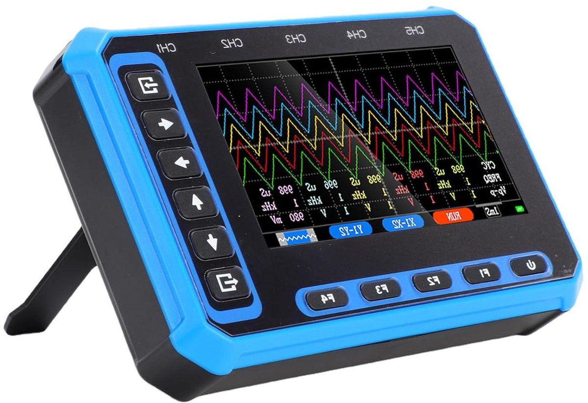 Draagbare Oscilloscoop - Golfvorm Analysator - Elektronica Testen - 5 Kanaals Analyse - 43 Inch Display - Zwart