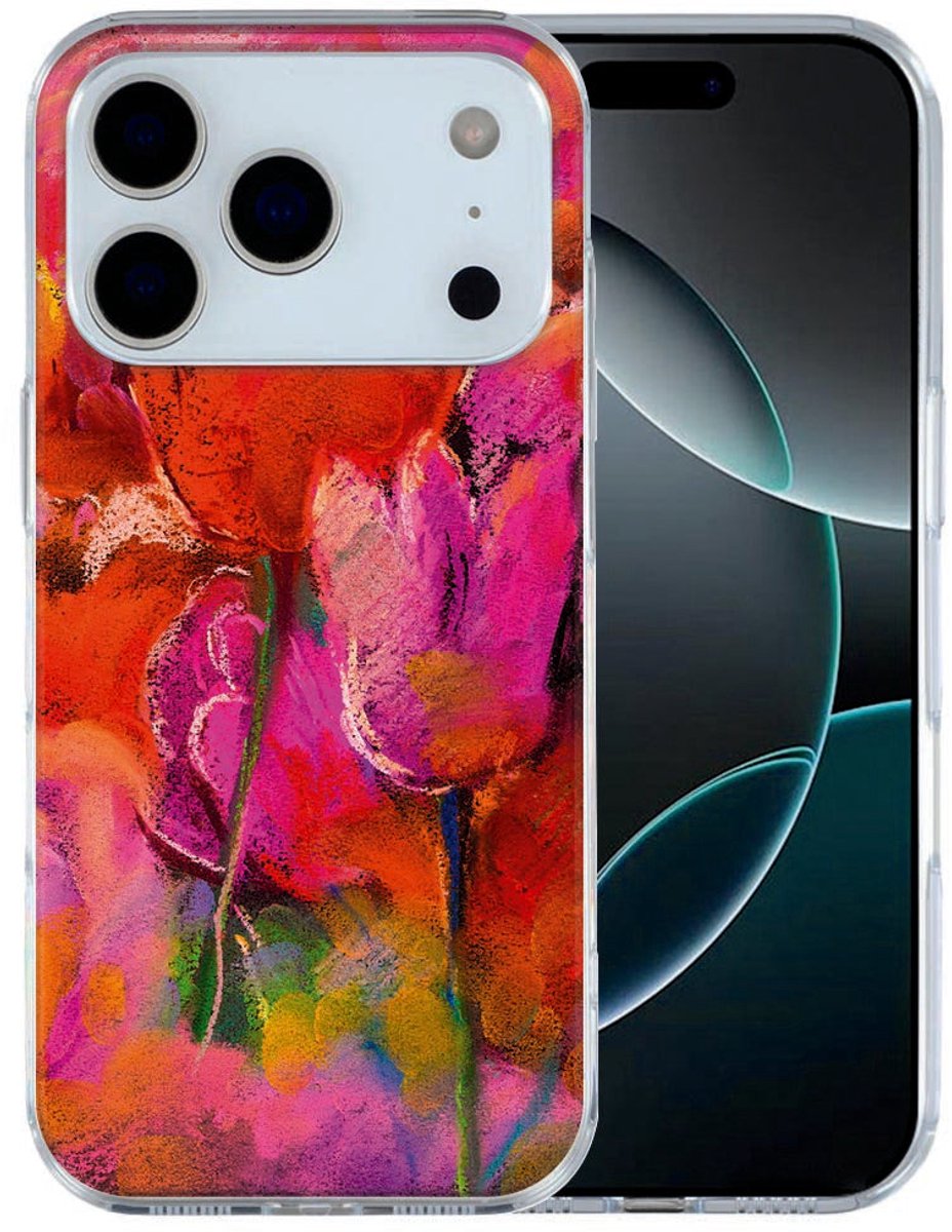 iPhone 17 Pro Max Hoesje Tulips – Hollands TPU Cover met Tulpen Print