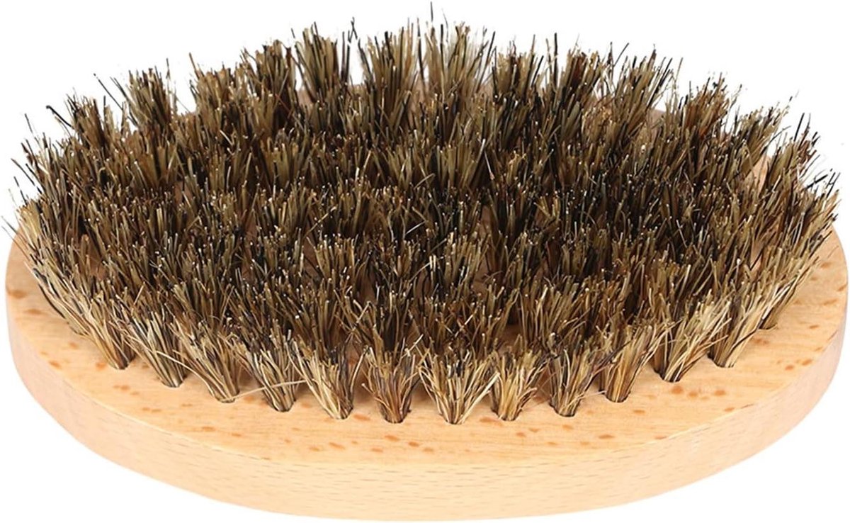 Houten Baard Borstel - Grooming Tool - Baard Verzorgen - Handgemaakt Beukenhout - 8.6 cm - Bruin