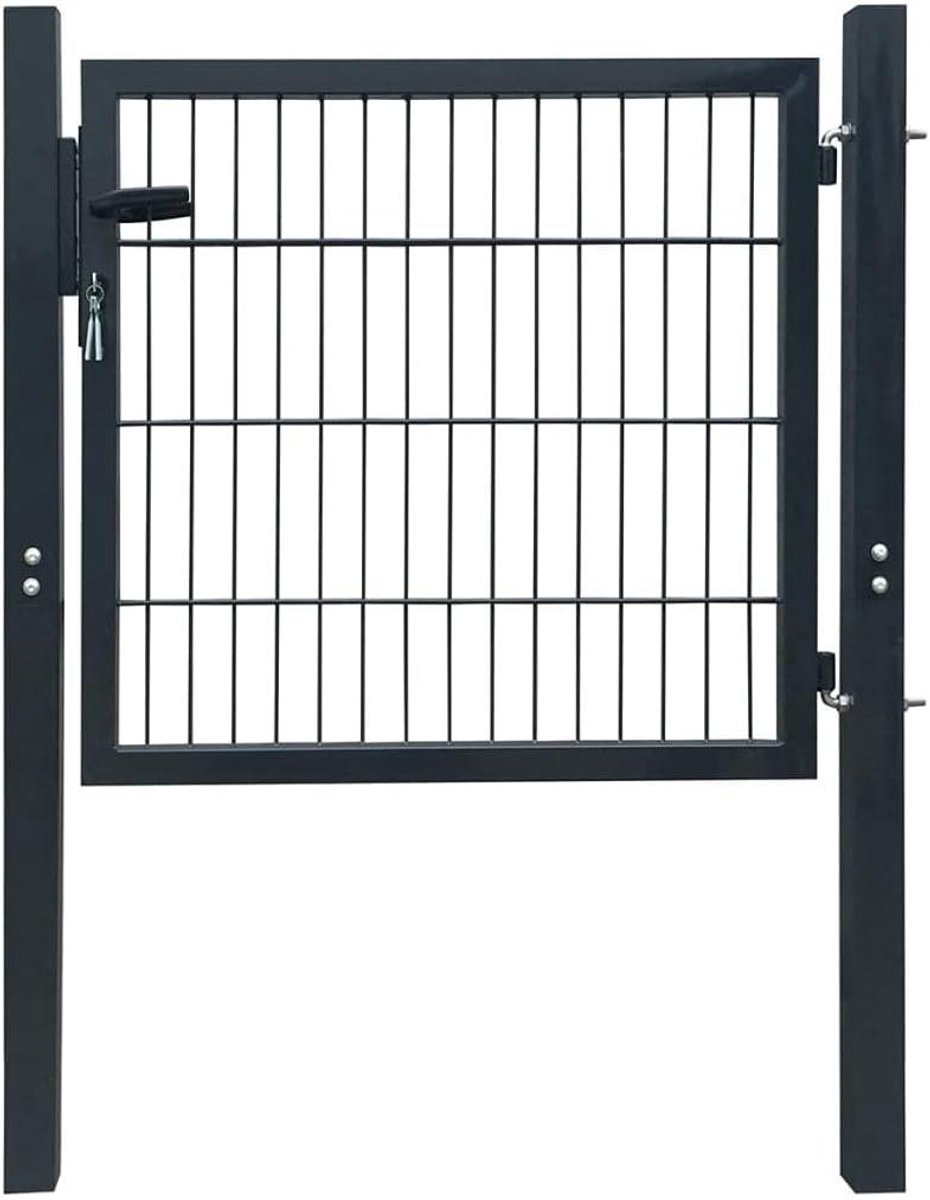 Tuinpoort Staal - Hekwerk Deur - Tuin Afschermen - Inclusief Slot - 103 x 150 cm - Antraci