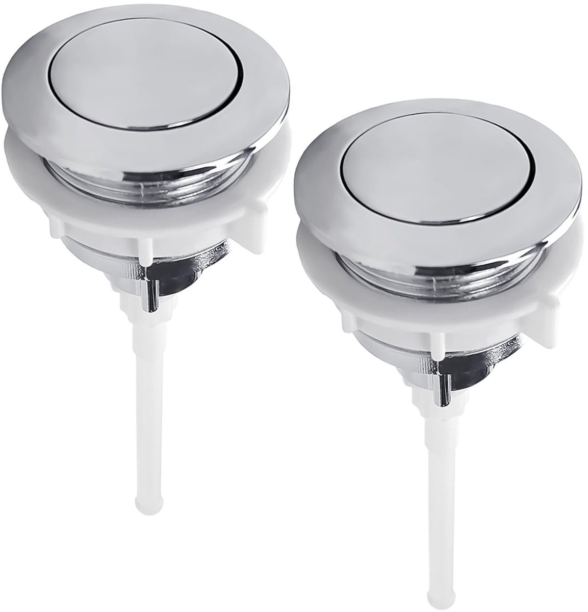 Dailygoods - Set van 2 Toiletspoelknoppen voor Eenvoudige Montage